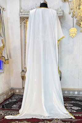 White designer islamic wedding caftan 5