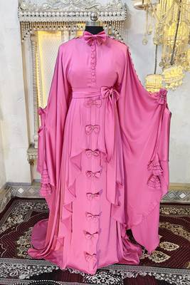 Light pink moroccan kaftan dress 1