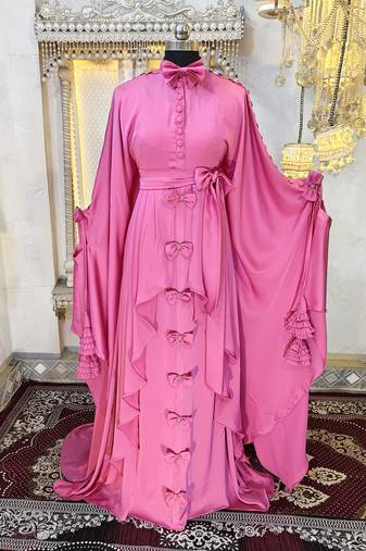 Light pink moroccan kaftan dress