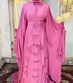Light pink moroccan kaftan dress