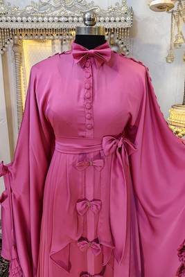 Light pink moroccan kaftan dress 4