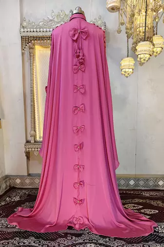 Light pink moroccan kaftan dress