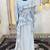 Grey modest islamic wedding partywear kaftan