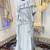 Grey modest islamic wedding partywear kaftan