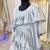 Grey modest islamic wedding partywear kaftan