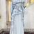 Grey modest islamic wedding partywear kaftan