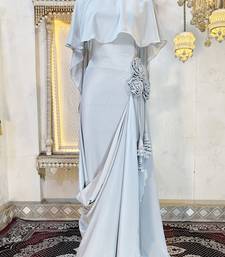 Grey designer modest kaftan