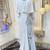 Grey designer modest kaftan