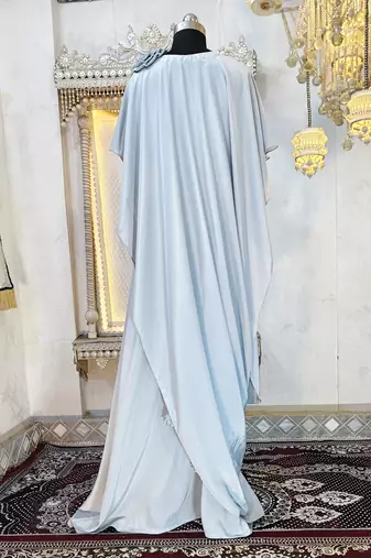 Grey designer modest kaftan
