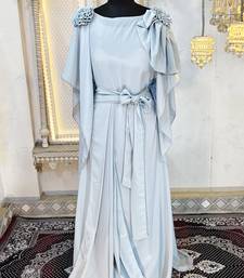 Grey designer luxury dubai style kaftan