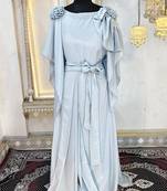 Grey designer luxury dubai style kaftan