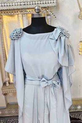 Grey designer luxury dubai style kaftan 4