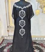 Black designer moroccan kaftan wedding dress