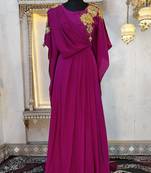 Magenta dubai style muslim kaftan