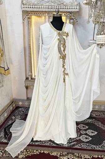 Off white wedding takchita kaftan