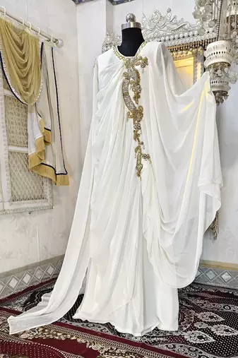 Off white wedding takchita kaftan