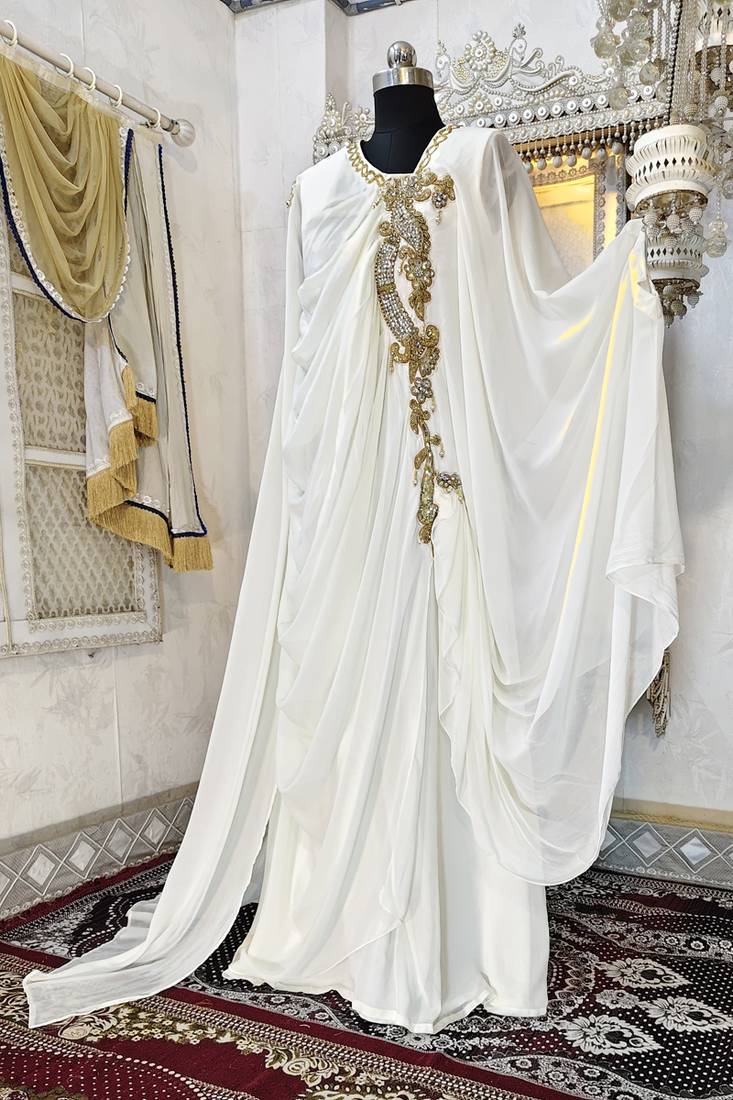 Off white wedding takchita kaftan