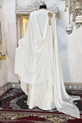 Off white wedding takchita kaftan 5