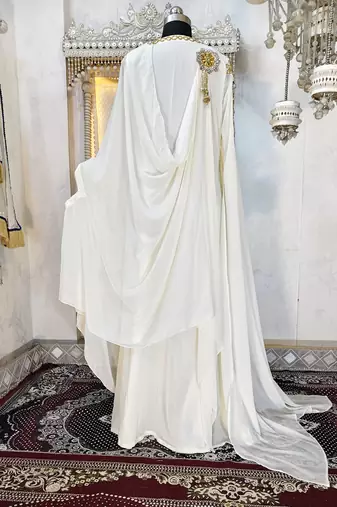 Off white wedding takchita kaftan