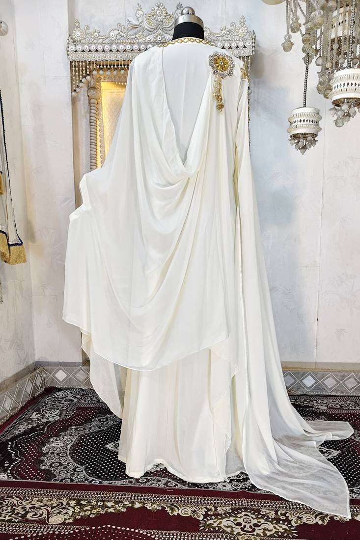Off white wedding takchita kaftan