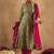 Women Bandhani Printed Regular Thread Work Pure Cotton Kurta with Trousers & With Dupatta