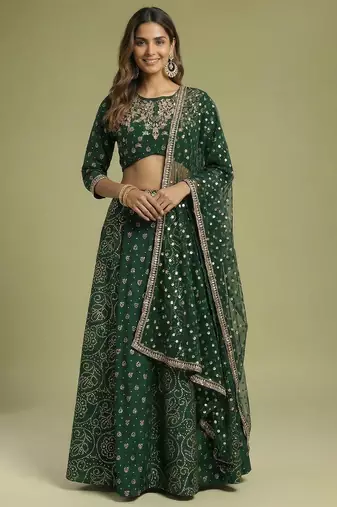 Embellished Ready to Wear Lehenga & Blouse With Dupatta