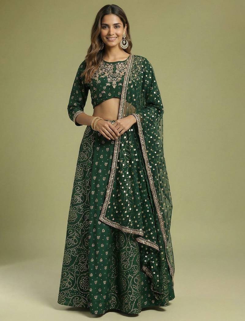 Embellished Ready to Wear Lehenga & Blouse With Dupatta