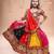 Multicolor color embroidered work rayon navratri kids-lehenga-choli