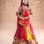 Multicolor color embroidered work rayon navratri kids-lehenga-choli