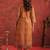 Women Ethnic Motifs Embroidered Regular Thread Work Chanderi Cotton Kurta with Trousers & With