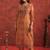 Women Ethnic Motifs Embroidered Regular Thread Work Chanderi Cotton Kurta with Trousers & With