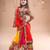 Multicolor color embroidered work rayon navratri kids-lehenga-choli