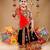 Multicolor color embroidered work rayon navratri kids-lehenga-choli