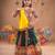 Multicolor color embroidered work rayon navratri kids-lehenga-choli