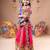 Multicolor color embroidered work rayon navratri kids-lehenga-choli