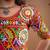 Multicolor color embroidered work rayon navratri kids-lehenga-choli
