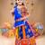 Multicolor color embroidered work rayon navratri kids-lehenga-choli