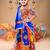 Multicolor color embroidered work rayon navratri kids-lehenga-choli