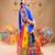 Multicolor color embroidered work rayon navratri kids-lehenga-choli