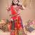 Multicolor color embroidered work rayon navratri kids-lehenga-choli