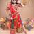 Multicolor color embroidered work rayon navratri kids-lehenga-choli