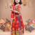 Multicolor color embroidered work rayon navratri kids-lehenga-choli
