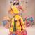 Multicolor color embroidered work rayon navratri kids-lehenga-choli