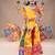 Multicolor color embroidered work rayon navratri kids-lehenga-choli