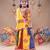 Multicolor color embroidered work rayon navratri kids-lehenga-choli