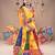Multicolor color embroidered work rayon navratri kids-lehenga-choli