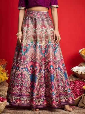 Embellished Sequinned Ready To Wear Velvet Lehenga & Blouse 3
