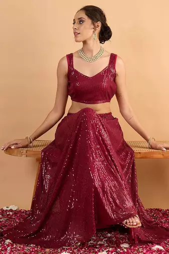 Embellished Sequinned Ready To Wear Lehenga & Choli