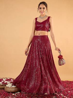 Embellished Sequinned Ready To Wear Lehenga & Choli 2