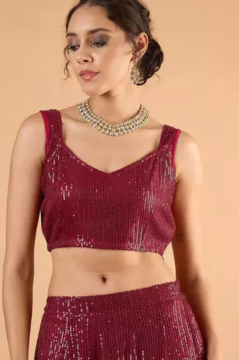 Embellished Sequinned Ready To Wear Lehenga & Choli